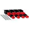 Prosperplast SETTRUCK s lištou na stenu 580 x 230 x 130 mm (16 boxov + 5 líšt)