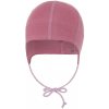 Little Angel Čiapka tenká zaväzovacia plochý šev Outlast® UPF 50+ tm.staroružová Veľ. 1 (36-38 cm)