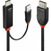 Kábel HDMI na DisplayPort M/M 3m, jednosmerný, 4K@60Hz, 21.6Gbit/s, USB napájanie, čierny, Aktívny
