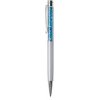 ART CRYSTELLA Guľôčkové pero, krémovo-biela, vrch aqua modrá, plnené SWAROVSKI® krištáľmi, 14 cm, ART CR