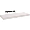 Moderná, samonosná polica, biela lesklá v minimalistickom dizajne, dĺžka 59,5 x hĺbka 23,5 cm, 651001