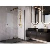 Besco VAYO BLACK Walk-in sprchový kút 110x200 cm,sklo Číre,profil Čierny,1x vzpera,posuv s BCVAYO110BC