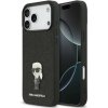 Karl Lagerfeld Fixed Glitter Metal Ikonik Zadní Kryt pro iPhone 17 Pro Max Black