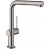 Hansgrohe M54 - Drezová batéria Talis s výsuvnou spŕškou, kefovaný čierny chróm - 72808340