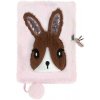 Pamätník so zámkom, plyšový, rozmer 24x22x2cm, motív Zajačik