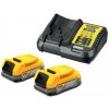 DEWALT Powerstack Súprava batérie a nabíjačky 18 V (2 x 1,7 Ah batérie) DCB1102E2