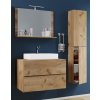 VCM VCM 4-dielna umývadlová skrinka Lendas M 80 cm so zrkadlom a vysokou skrinkou, dub medový