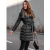 Čierna dámska dlhá zimná bunda Bolf J9061