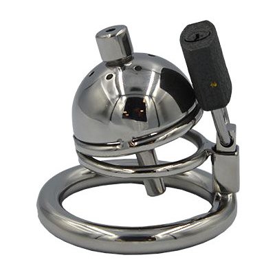 Mister B Steel Mini Chastity Cage with Plug