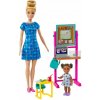 Mattel Barbie Povolanie Herný set s bábikou - Učiteľka v modrých šatách DHB63