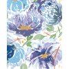 ZUTY Maľovanie podľa čísel - MODRÉ KVETY A LISTY (ALEXANDRIA GILBERT) Rámovanie: vypnuté plátno na rám, Rozmer: 80x100 cm