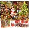 Adventný kalendár pre deti puzzle Santa Claus s listom 1008 dielikov