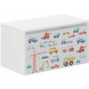 Drevený box na hračky, MACHINES