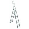Rebrík 3x9 priečok DRABEST DLE309
