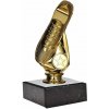 Futbalová kopačka - Športová trofej na podstavci s vlastným textom 16 cm: zlatá