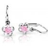 Cutie Jewellery Detské náušnice z bieleho zlata C1945-10-X-2 ružová