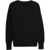 Dámsky sveter GAP, V-COTTON CABLE CREW Čierna XXS