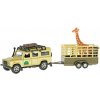 Kids Globe Traffic Land Rover Defender s vozíkem a zvířaty, 29 cm