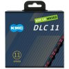 Kmc DLC 11 Růžovo/černý Waxed BOX řetěz