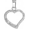 Evolution Group Kryštál prívesok Srdce dekorovaný kryštálmi Swarovski 34093.1