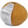 Pletacia priadza Papatya Angora 100 g - (8740) horčicová