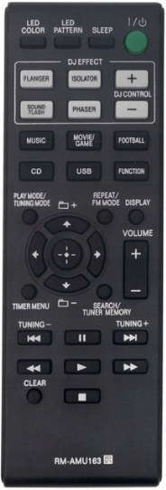 Diaľkový ovládač Emerx Sony RM-AMU163, MHC-GPX55, HC-GPX33