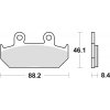TRW ZF BRZDOVÉ DOŠTIČKY KH124 KH412 SINTER STREET HONDA VT 600 SHADOW '88, NX 650 DOMINATOR 90-94, VFR 750 86-87, CBR 1000 F 87-88, Predný