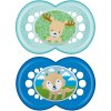 MAM silikónový cumlík Original Animal 2 ks, 6m+ svetlo modra ks