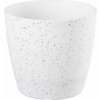 Kvetináč Strend Pro Stone, 23x20,5 cm, biely, efekt kameňa