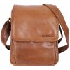 Sendi Design Pánska kožená taška cez rameno Tobi koňak
