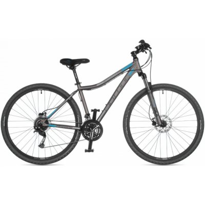 Dámsky krosový bicykel Author Vertigo ASL 2023 19" strieborná-matná/modrá