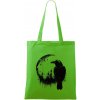 Vrana a mesiac - Taška bavlnená - 42 x 38 cm ( Apple Green )