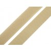 Suchý zips háčik + plyš šírka 20 mm béžová 25m