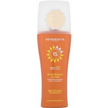 Dermacol Sun Water Resistant vodeodolné mlieko na opaľovanie s rozprašovačom SPF15 200 ml