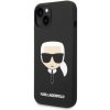 Puzdro Karl Lagerfeld Liquid Silicone Karl Head iPhone 14 Plus - čierne
