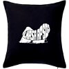 Lhasa Apso nápis v tele - Vankúš 50x50 - 50x50 - Vrátane výplne ( Čierna )