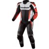 SHIMA STR 2.0 BLACK/WHITE/RED FLUO pánska kožená kombinéza 56