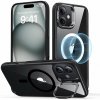 ESR Classic Hybrid Case so Stash Stand (HaloLock), Compatible with iPhone 16, Clear Black 1A7470201 (1A7470201)