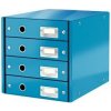 Zásuvkový box Leitz Click & Store 4 zásuvky modrý