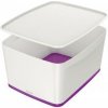 Leitz Úložný box s vekom MyBox veľkosť L biela/purpurová