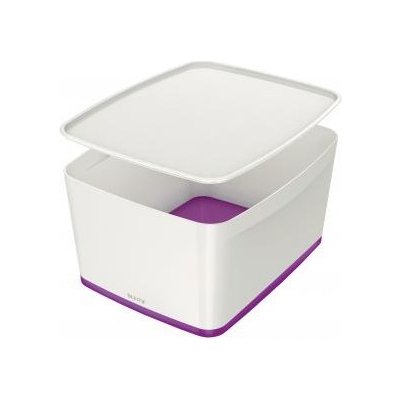 Leitz Úložný box s vekom MyBox veľkosť L biela/purpurová