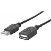 MANHATTAN Kabel USB 2.0 prodlužovací A Male / A Female 1,8m černý 338653