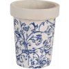 Esschert Design BETÓNOVÝ KVETINÁČ KELLY 16X13 CM BIELA/MODRÁ