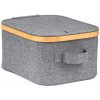 G21 Úložný box G21 24 x 30 x 15 cm, bambusový s vekom, sivý