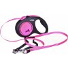 Flexi FLEXI Natahovací vodítko New Neon M, 5 m páska, růžové