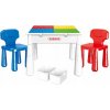 Detský stolík s 2 stoličkami na kocky Duplo a Lego