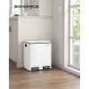 SONGMICS Kôš na triedený odpad 2 x 15 l biely