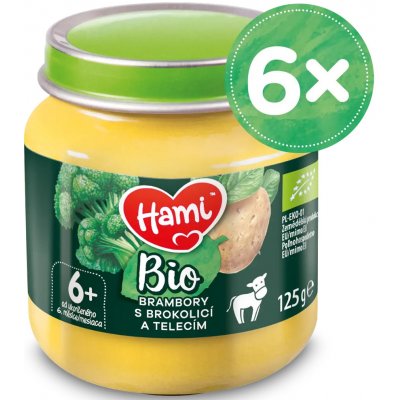 Hami Bio Zemiaky s brokolicou a teľacím 6 x 125 g