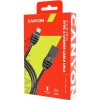 Canyon UM-5, 1m kábel micro-USB / USB 2.0, 5V/2A, priemer 3,5mm, metalicky opletený, tmavo-šedý CNS-USBM5DG