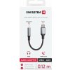 Swissten audio adaptértextile usb-c (samec) / 3,5mm aux 0,15 m černý (nahrazuje 73501301) (73502311)